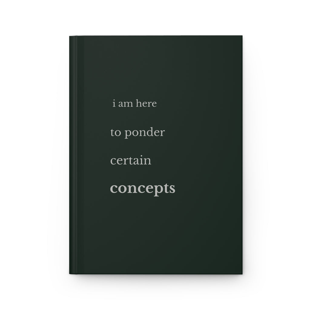 it's a journal, for pondering certain concepts