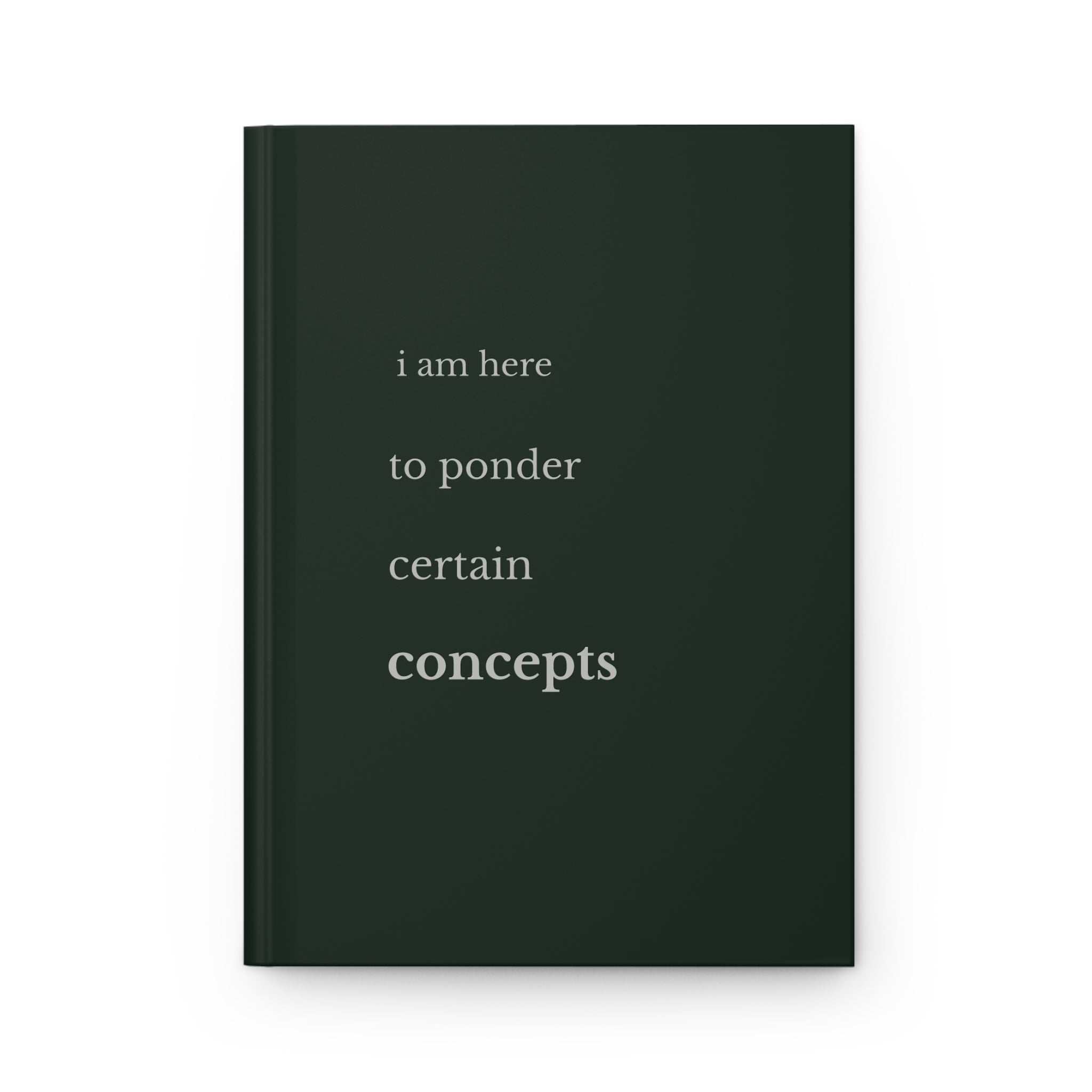 it's a journal, for pondering certain concepts